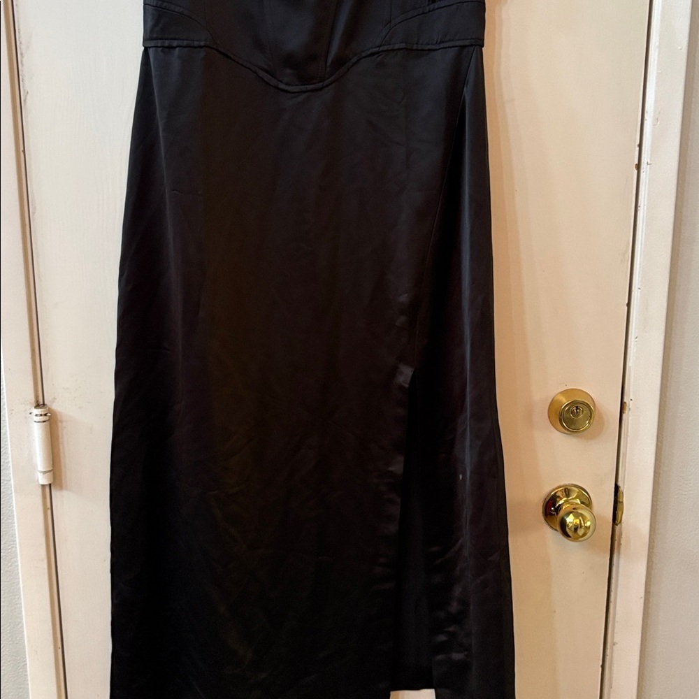 Jason Wu Black Satin Gown - Picture 2 of 6